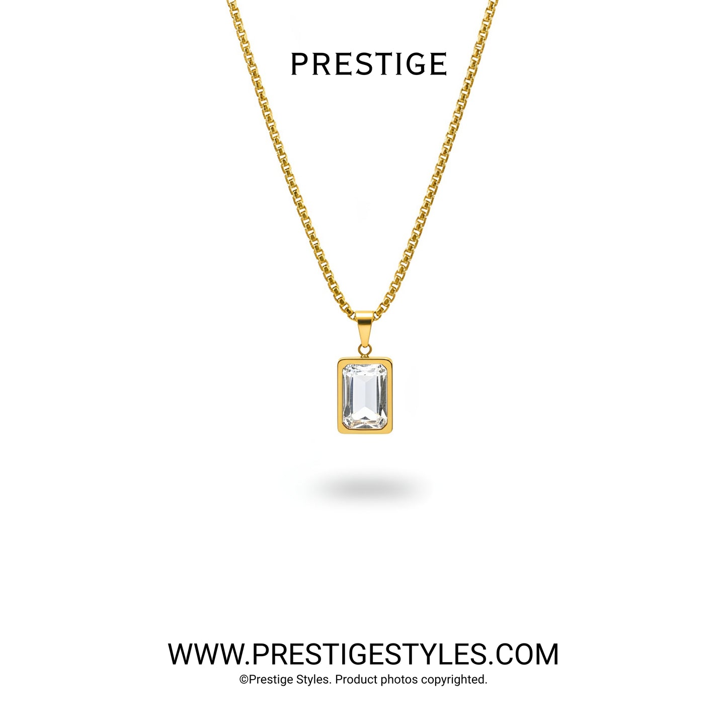 Grimline Golden Pendant with Chain for Men - Premium Quality Fashion Jewelry in Bangladesh