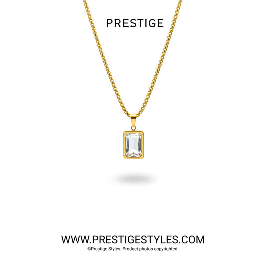 Grimline Golden Pendant with Chain for Men - Premium Quality Fashion Jewelry in Bangladesh