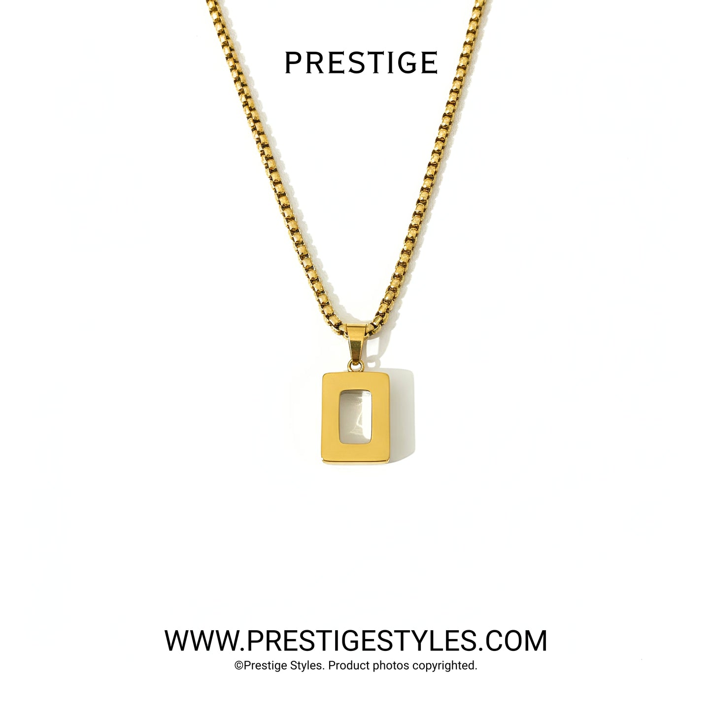 Grimline Golden Pendant with Chain for Men - Premium Quality Fashion Jewelry in Bangladesh