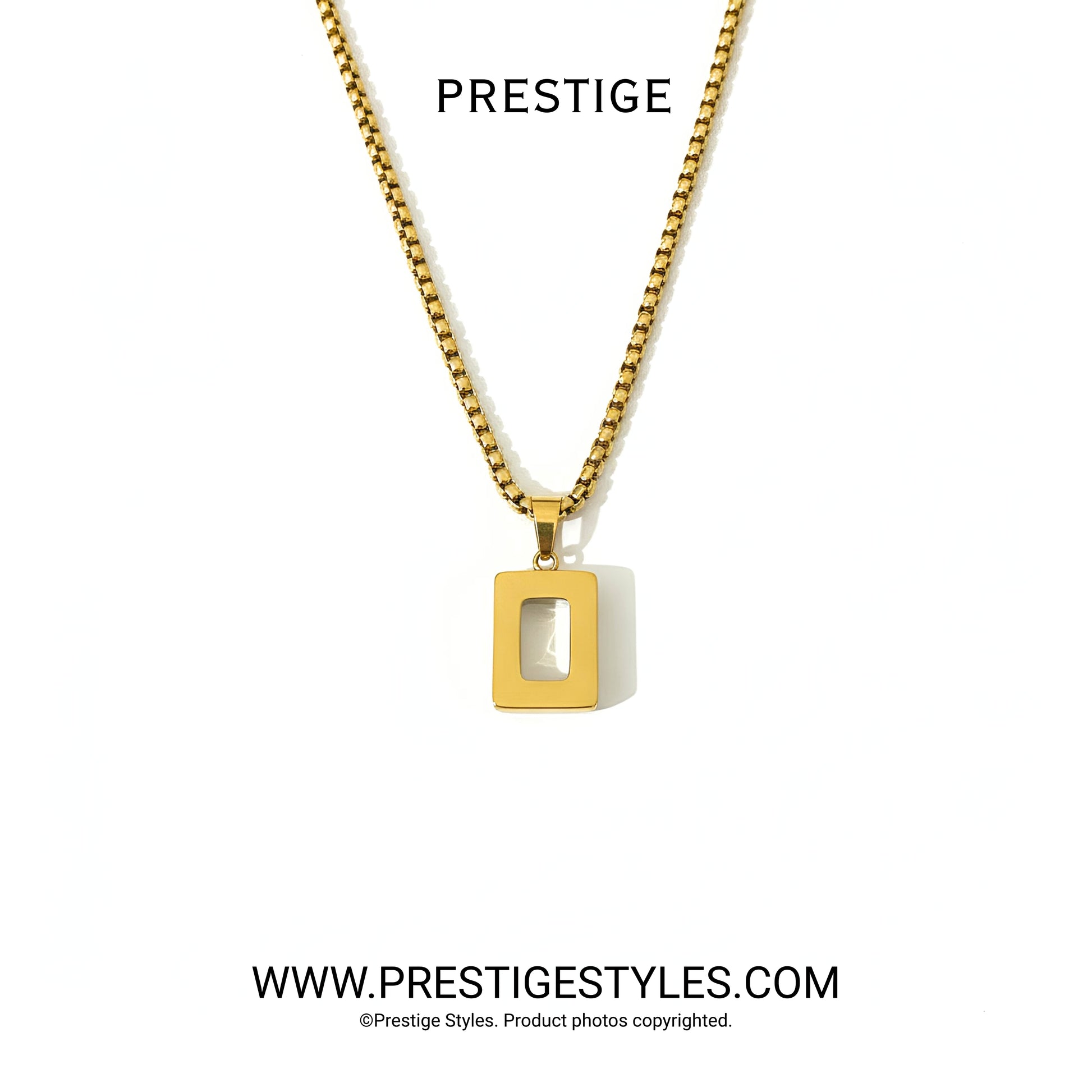 Grimline Golden Pendant with Chain for Men - Premium Quality Fashion Jewelry in Bangladesh