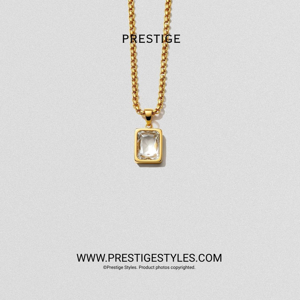 Grimline Golden Pendant With Chain - Prestige Styles - Bangladesh