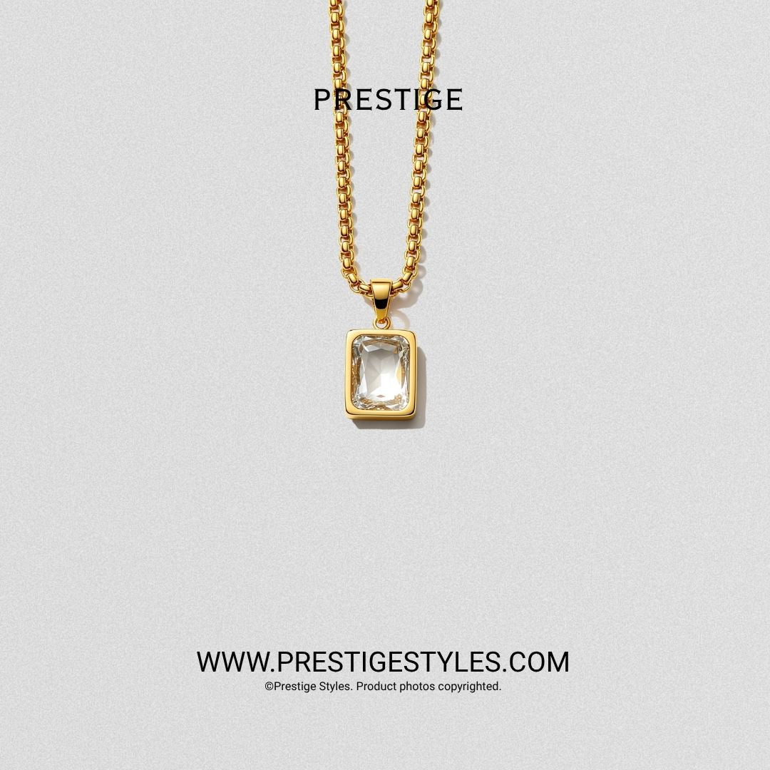 Grimline Golden Pendant With Chain - Prestige Styles - Bangladesh