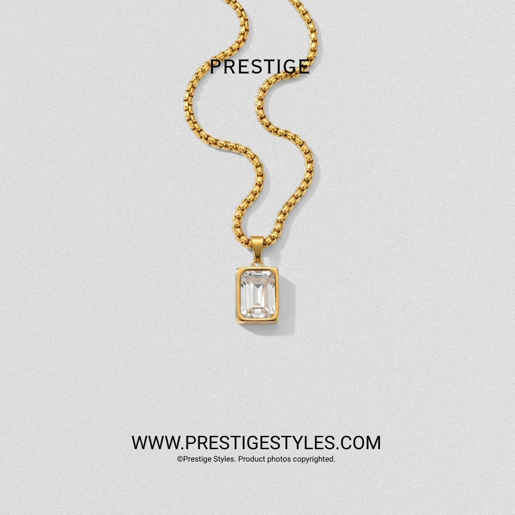 Grimline Golden Pendant With Chain - Prestige Styles - Bangladesh