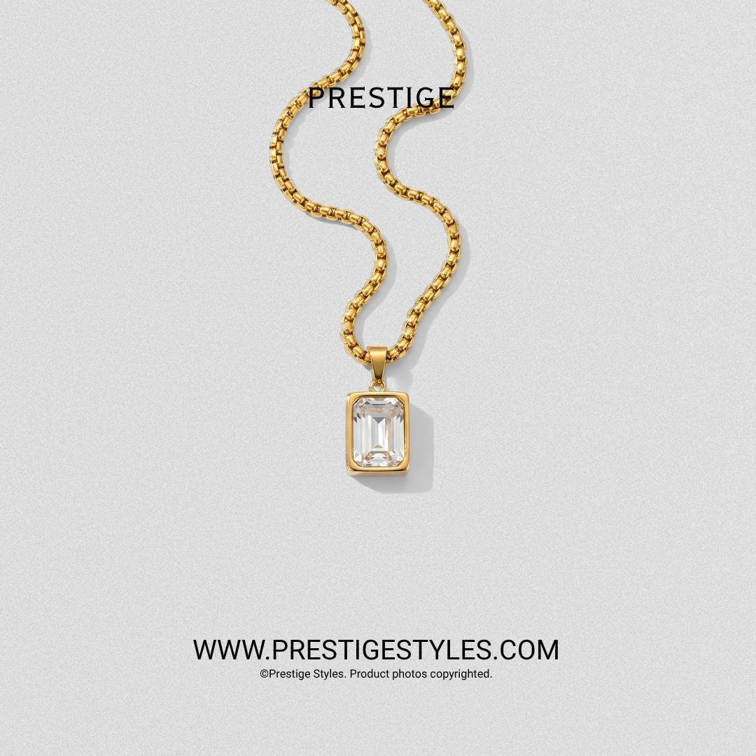 Grimline Golden Pendant With Chain - Prestige Styles - Bangladesh