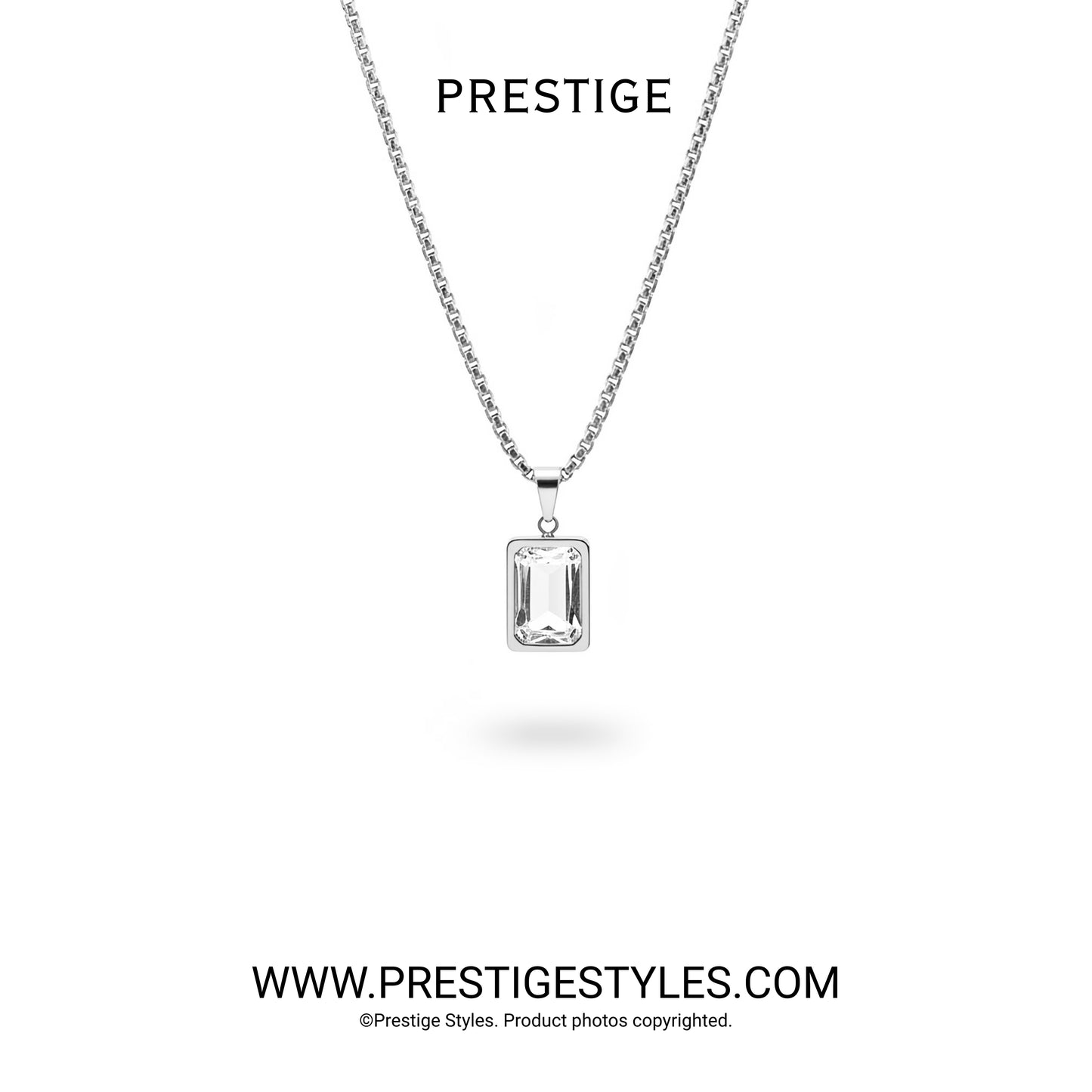 Grimline Silver Pendant with Chain for Men - Stylish Silver Jewelry for Fashionable Men in Bangladesh