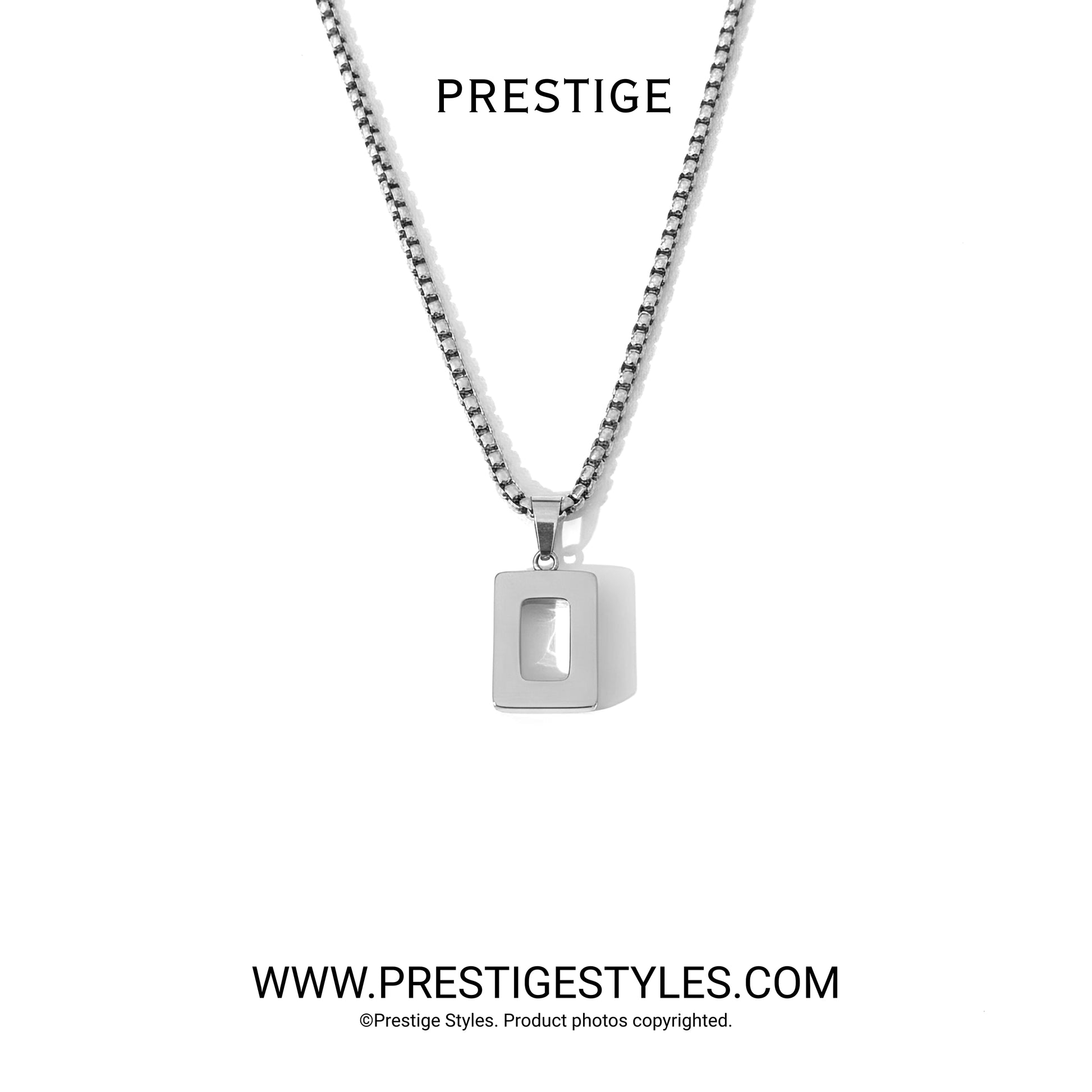 Grimline Silver Pendant with Chain for Men - Stylish Silver Jewelry for Fashionable Men in Bangladesh