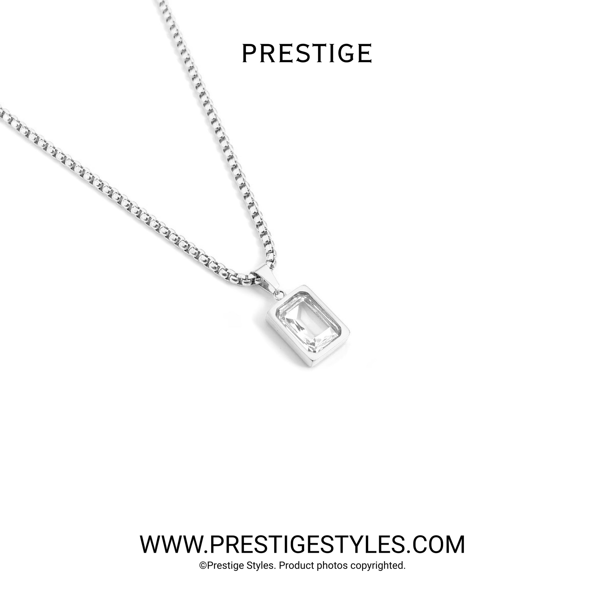 Grimline Silver Pendant with Chain for Men - Stylish Silver Jewelry for Fashionable Men in Bangladesh