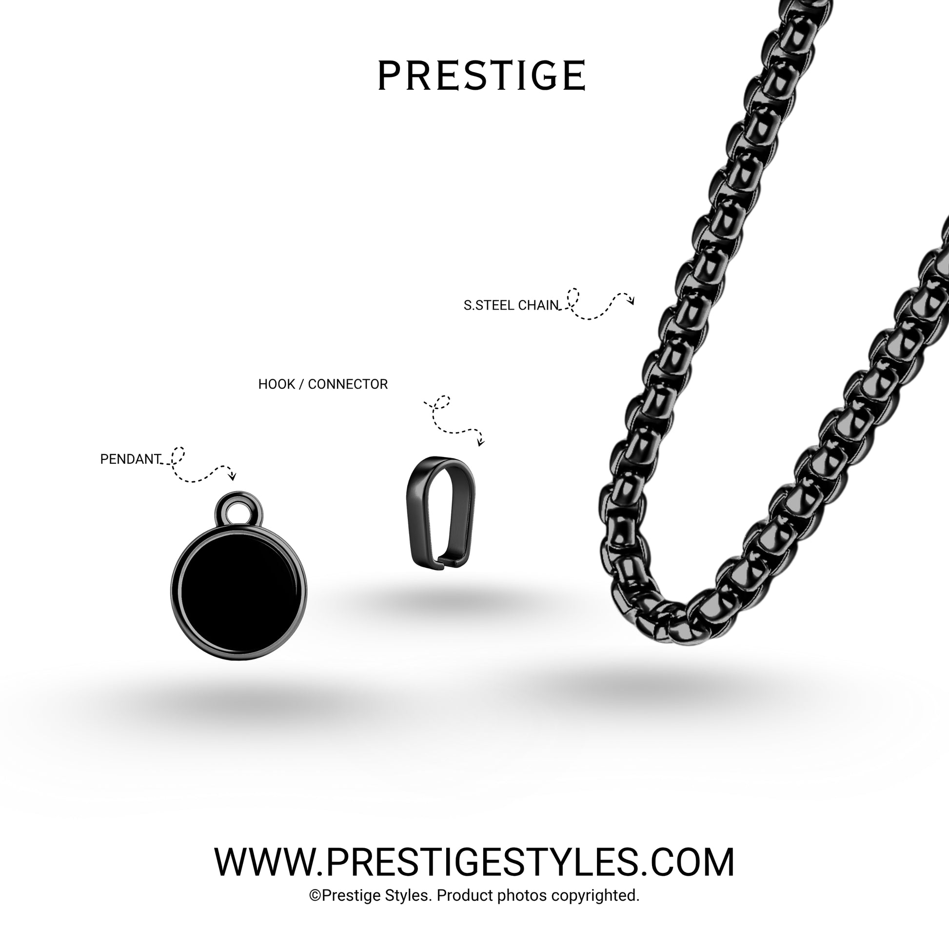 Infinite Loop Silver Pendant with Chain - Prestige Styles