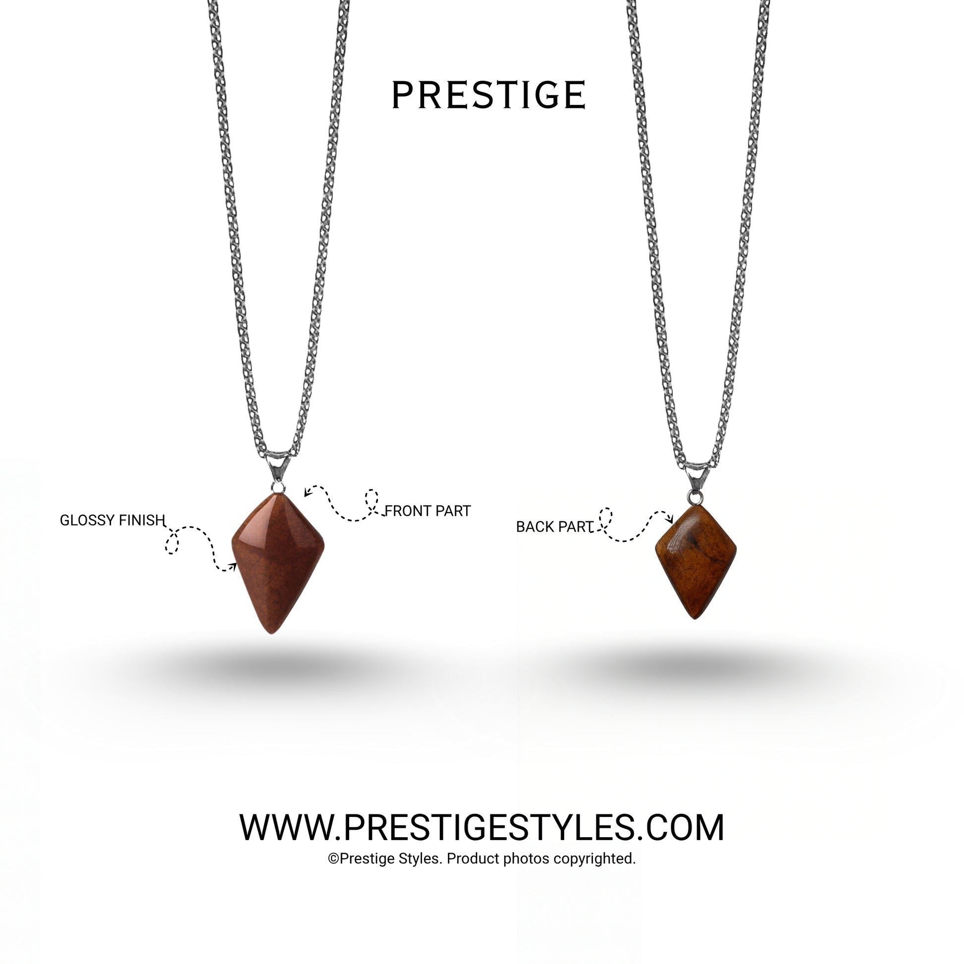 Men's molten pendant with chain, Prestige brand, made in Bangladesh