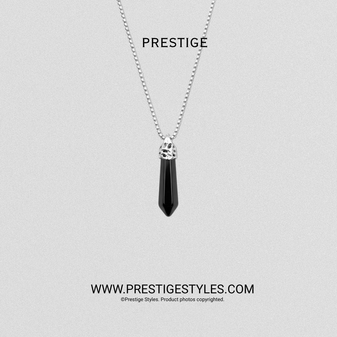 Obsidian Spike Pendant with Chain Limited Edition - Prestige Styles - Bangladesh