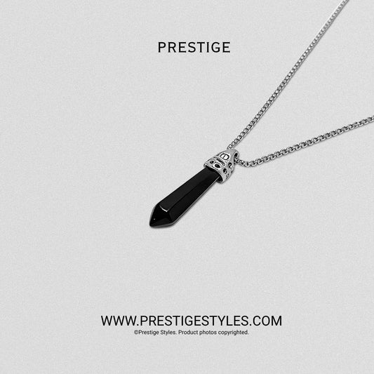 Obsidian Spike Pendant with Chain Limited Edition - Prestige Styles - Bangladesh