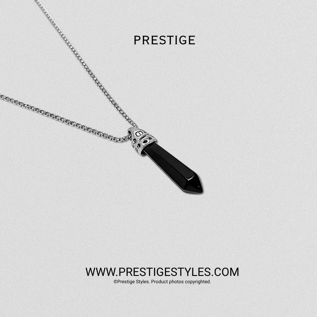 Obsidian Spike Pendant with Chain Limited Edition - Prestige Styles - Bangladesh