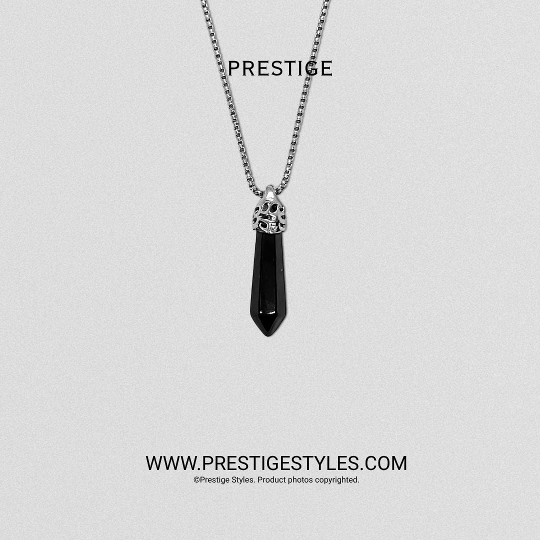 Obsidian Spike Pendant with Chain Limited Edition - Prestige Styles - Bangladesh