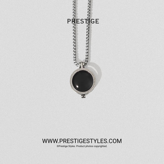 Onyx Black Prism Pendant With Chain - Prestige Styles - Bangladesh