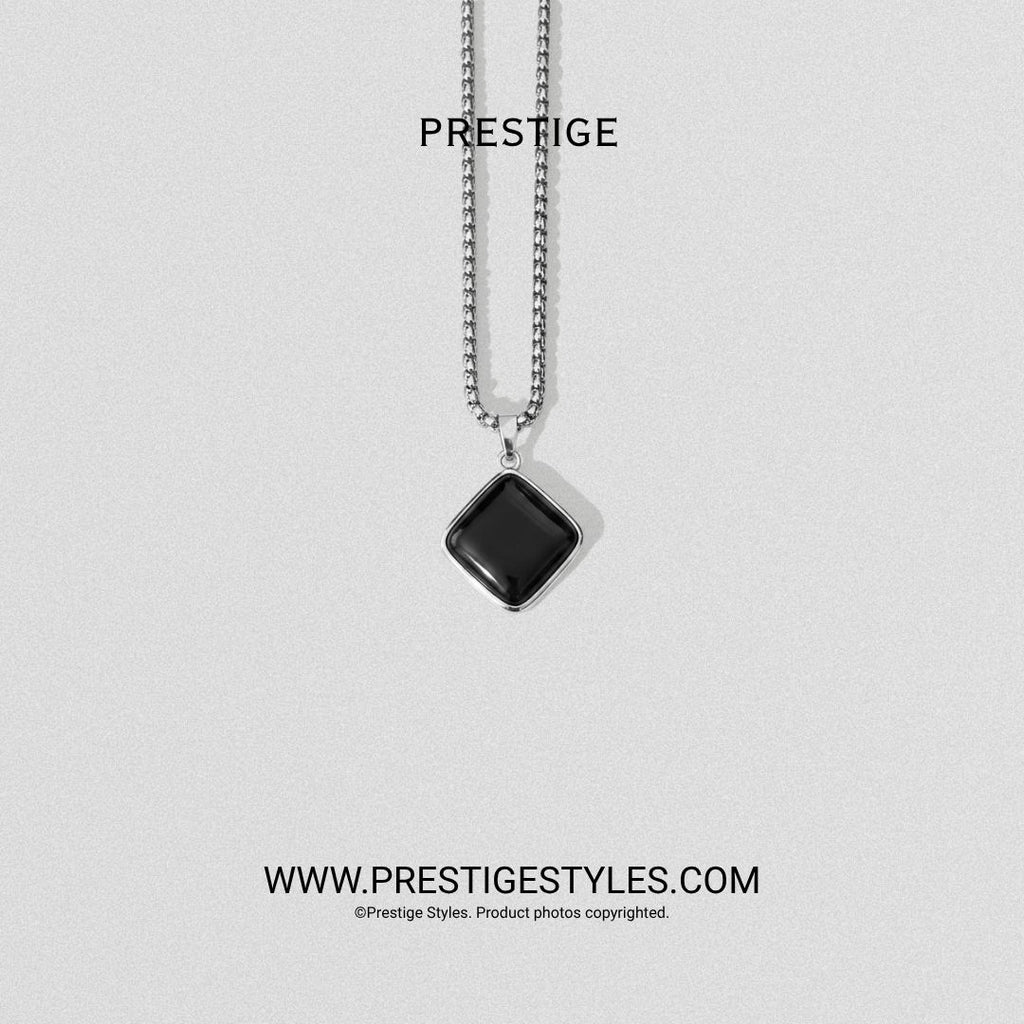 Onyx Edge Pendant With Chain - Prestige Styles - Bangladesh