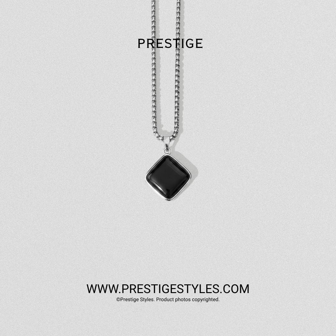 Onyx Edge Pendant With Chain - Prestige Styles - Bangladesh