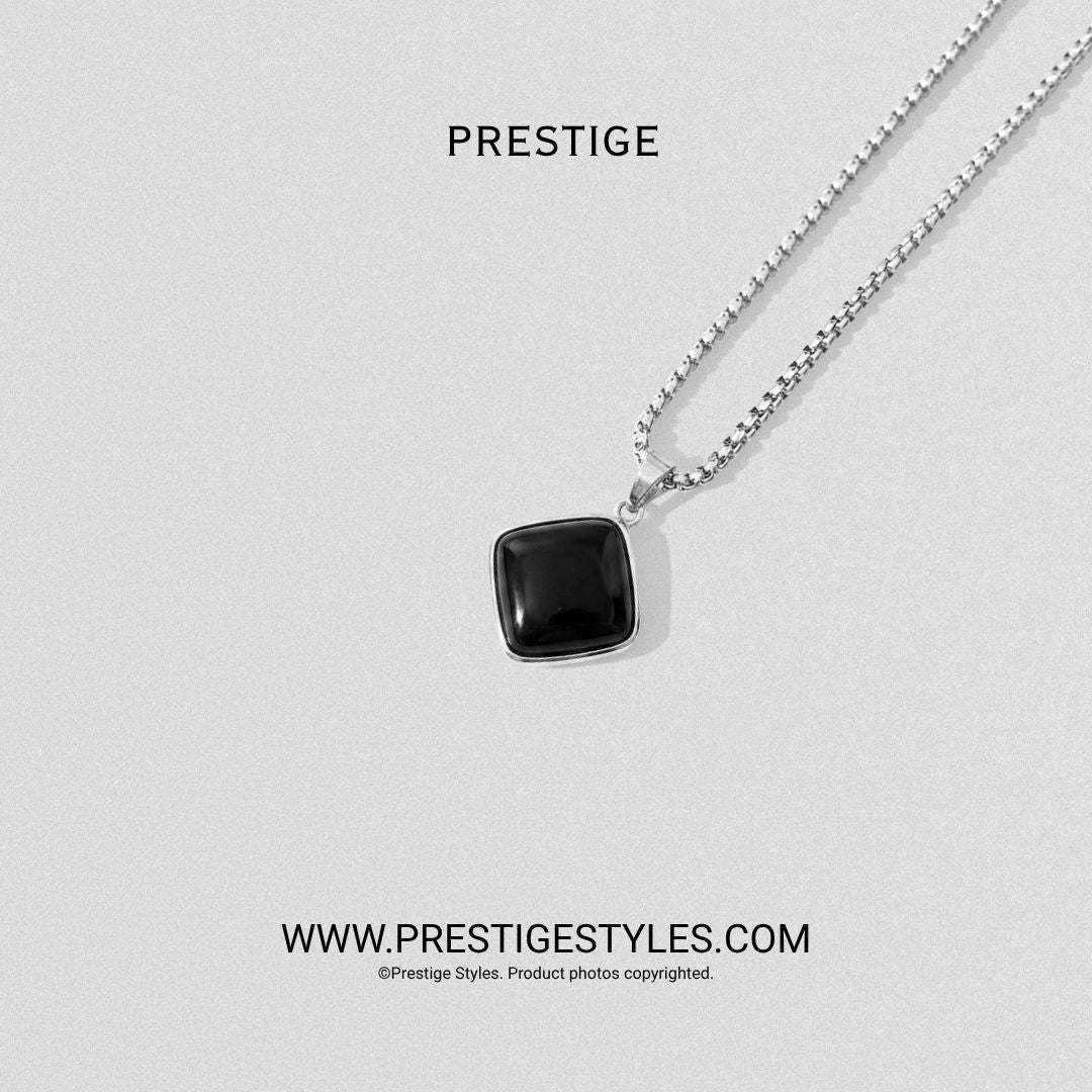 Onyx Edge Pendant With Chain - Prestige Styles - Bangladesh