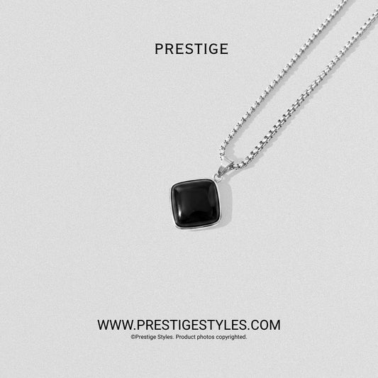 Onyx Edge Pendant With Chain - Prestige Styles - Bangladesh