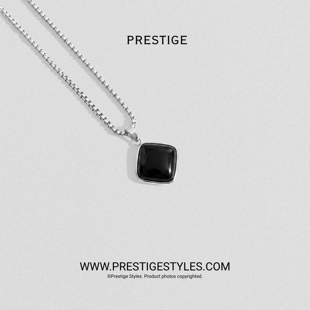 Onyx Edge Pendant With Chain - Prestige Styles - Bangladesh