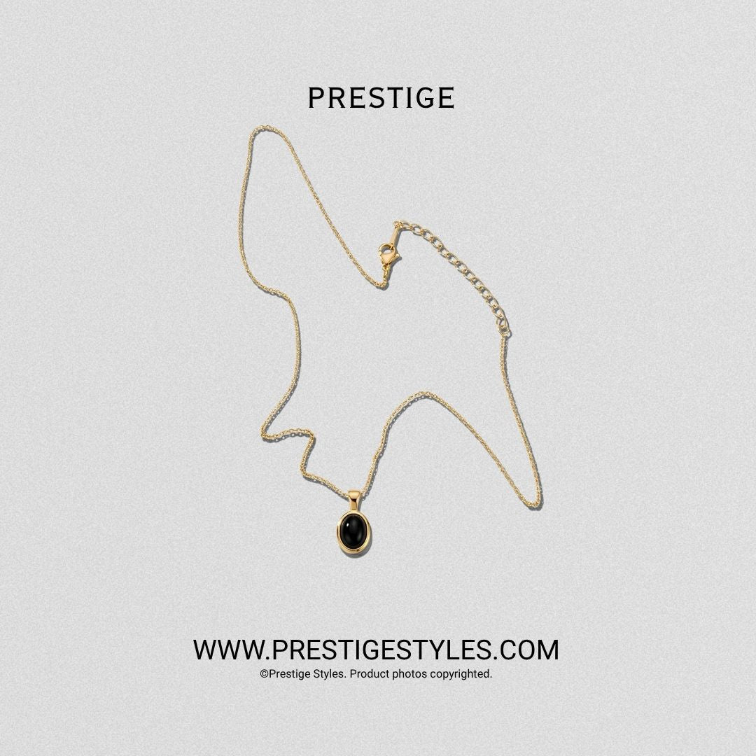 Onyx Medallion Pendant with Chain - Prestige Styles - Bangladesh