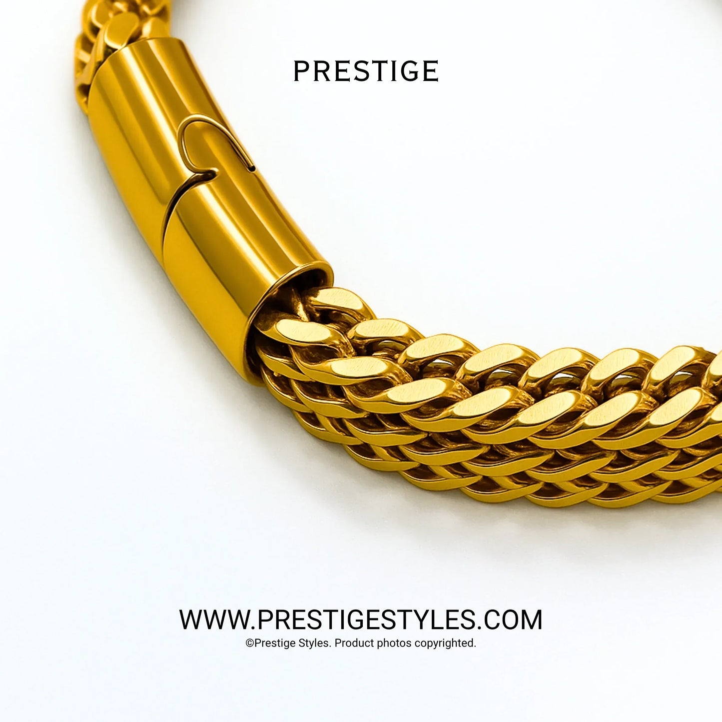 Retro Link Titanium Bracelet - Prestige Styles - - Bracelet