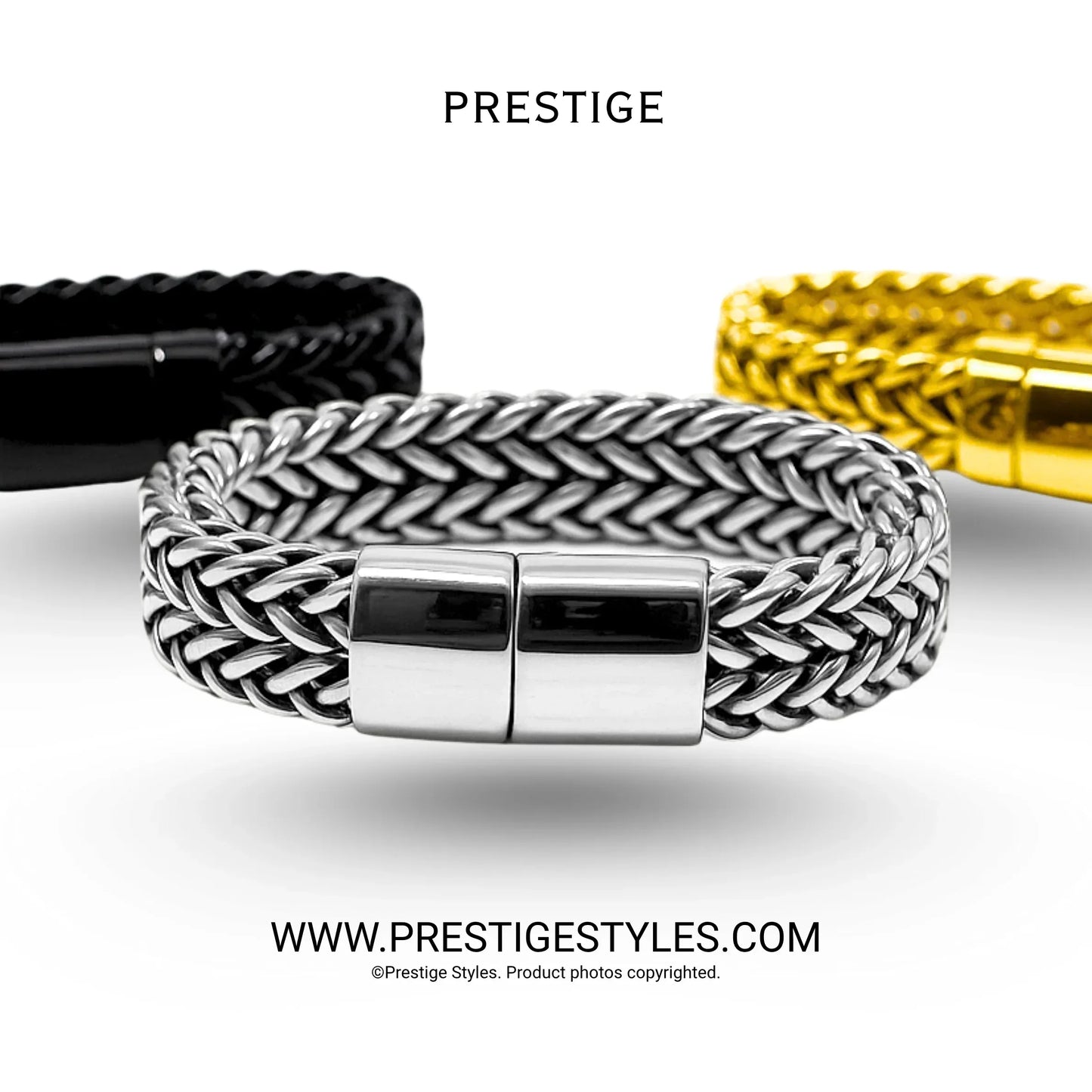Retro Link Titanium Bracelet - Prestige Styles - - Bracelet