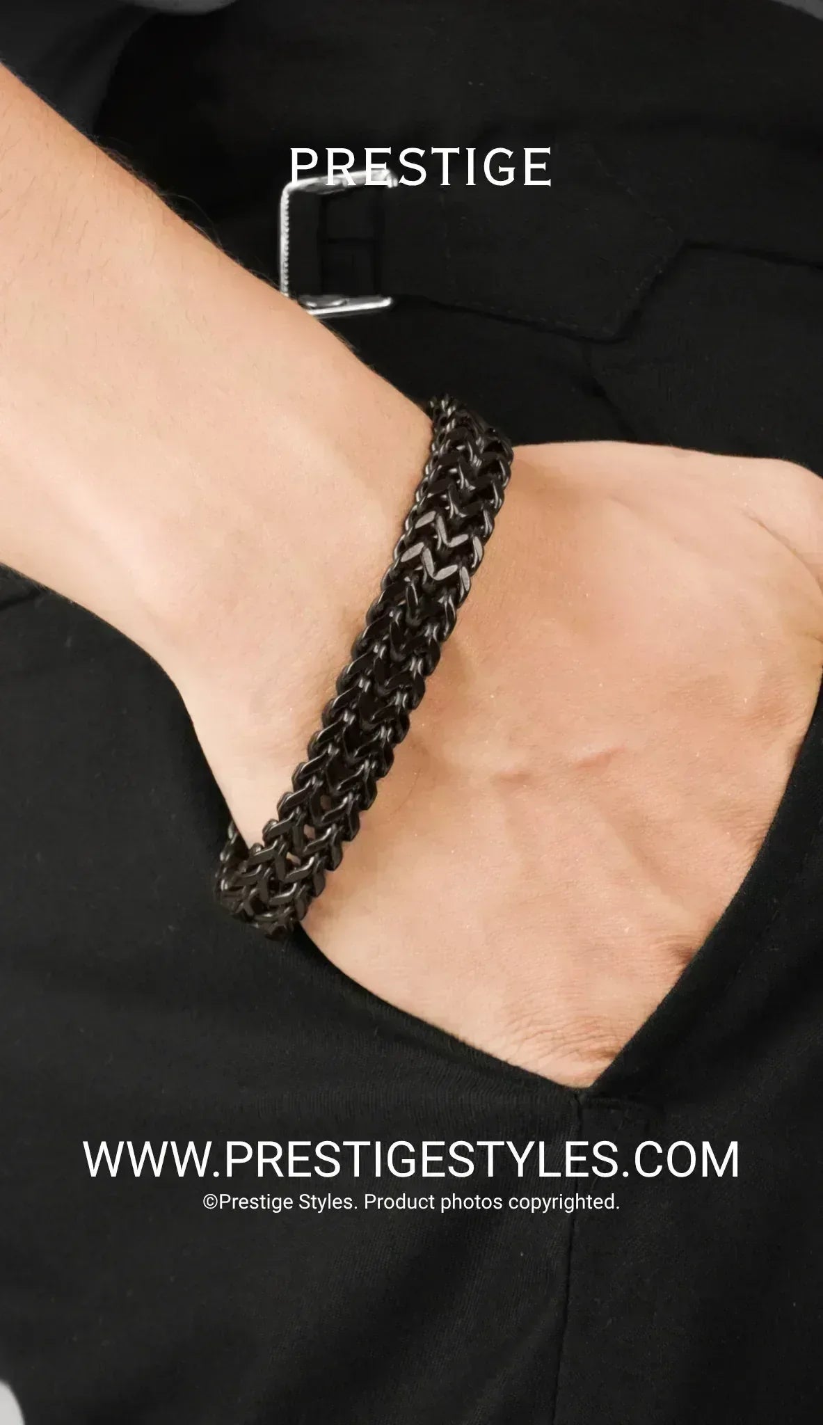 Retro Link Titanium Bracelet - Prestige Styles - - Bracelet