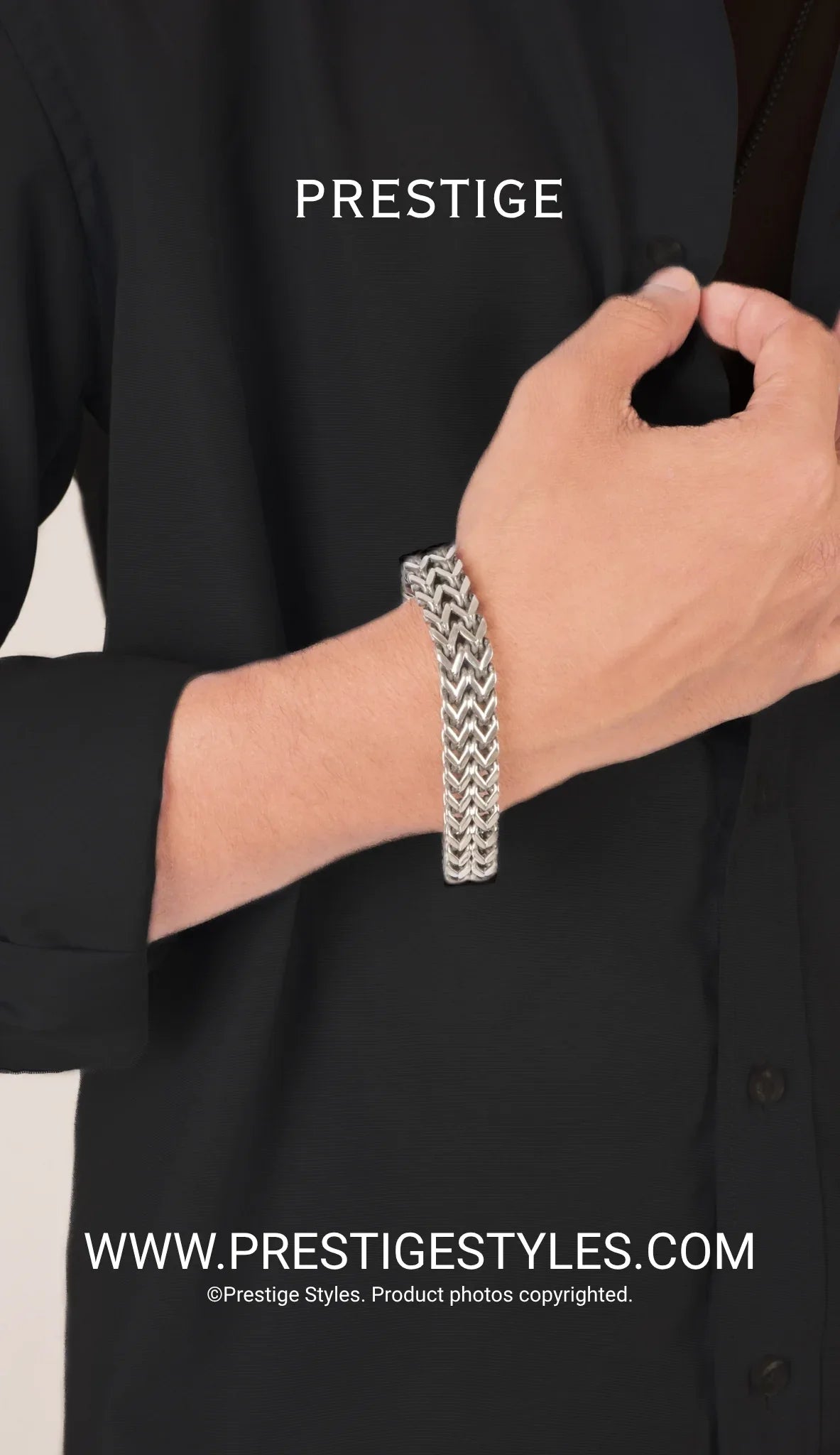 Retro Link Titanium Bracelet - Prestige Styles - - Bracelet