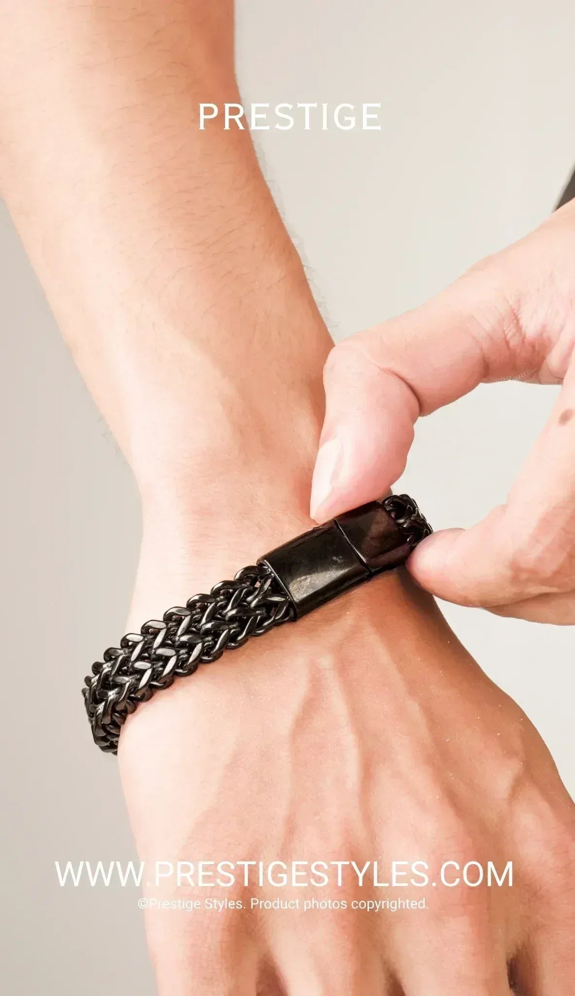 Retro Link Titanium Bracelet - Prestige Styles - - Bracelet