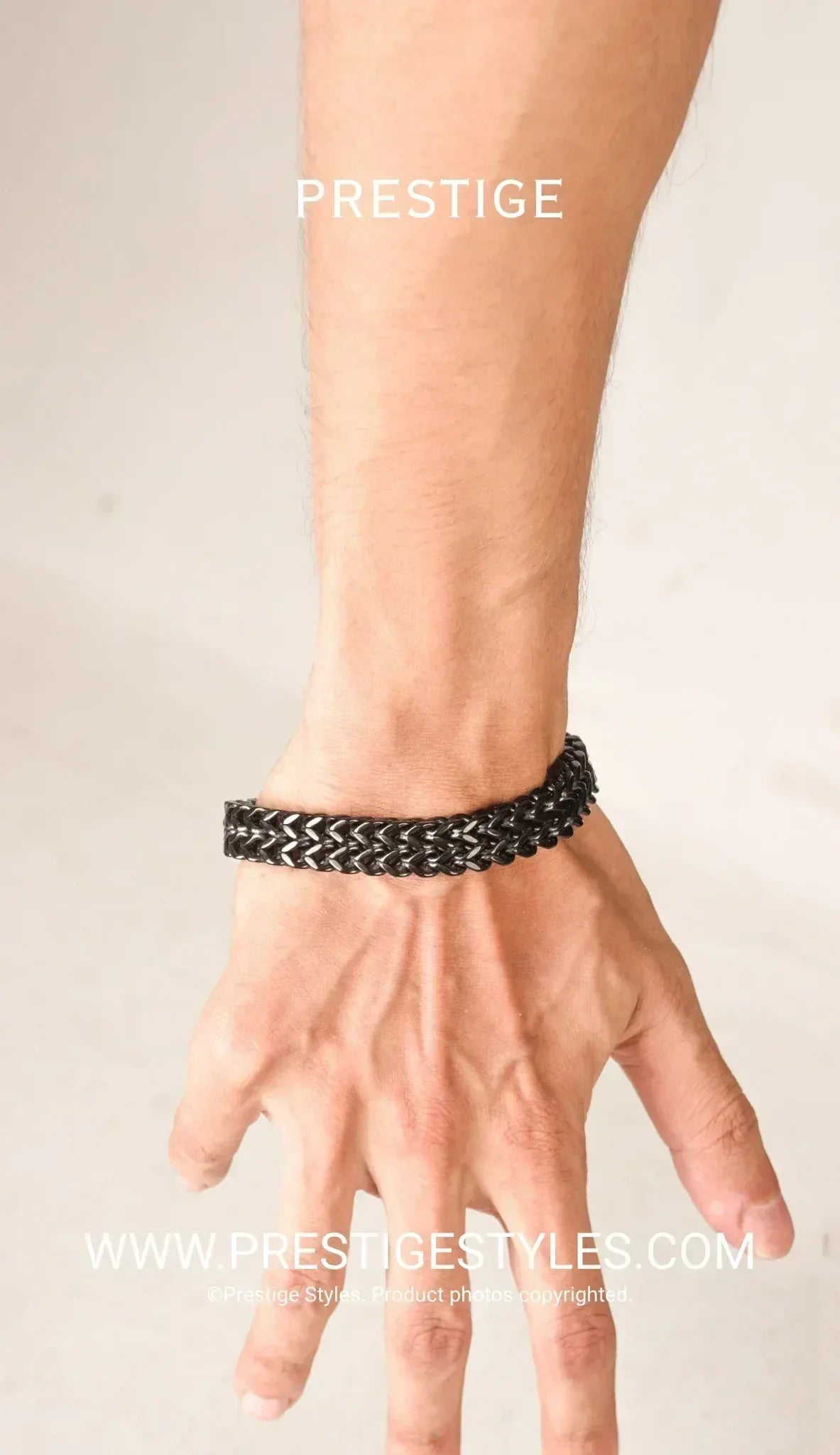 Retro Link Titanium Bracelet - Prestige Styles - - Bracelet