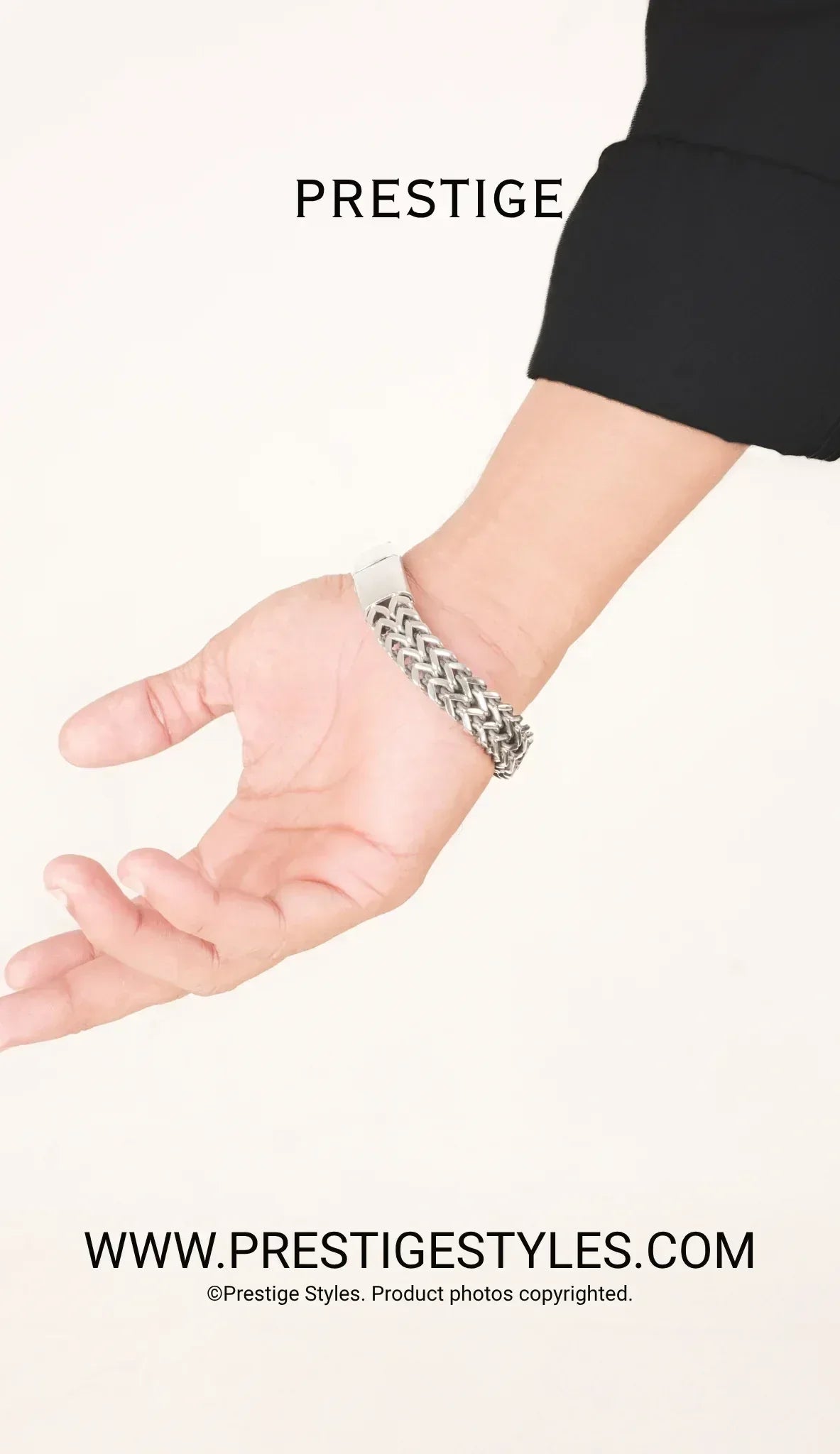Retro Link Titanium Bracelet - Prestige Styles - - Bracelet