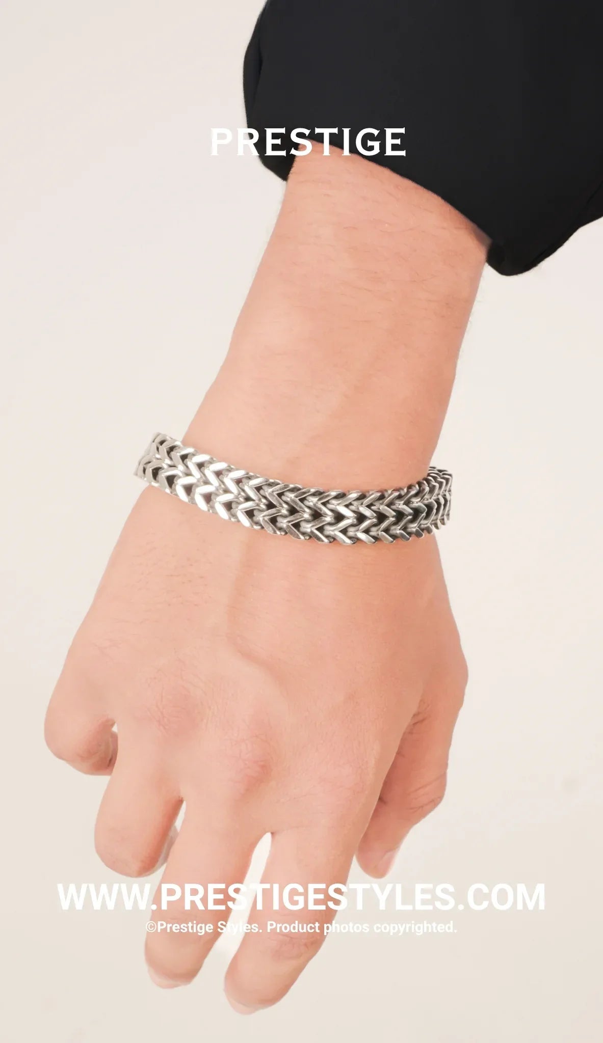 Retro Link Titanium Bracelet - Prestige Styles - - Bracelet