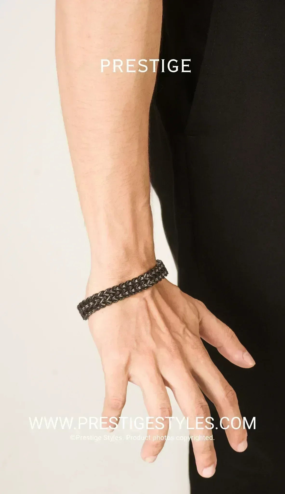 Retro Link Titanium Bracelet - Prestige Styles - - Bracelet