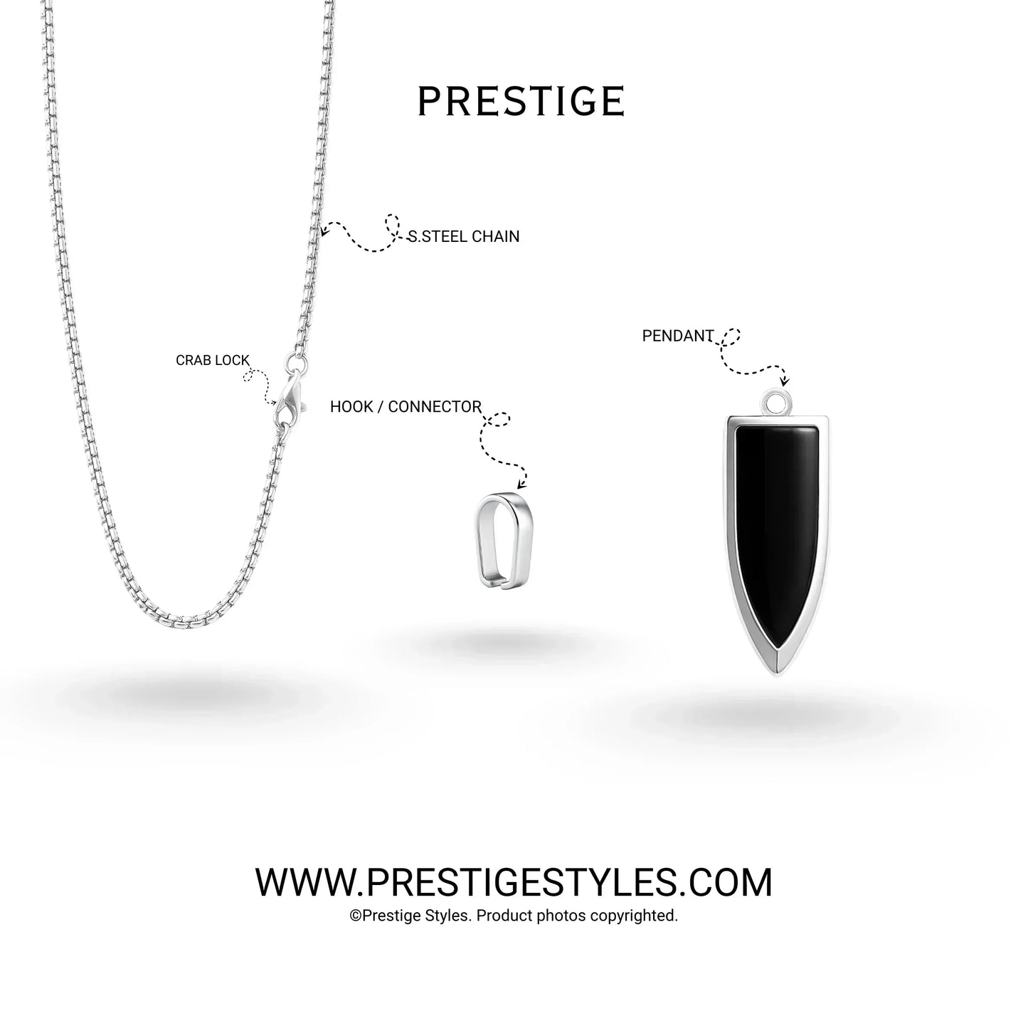 Shadow Rune Pendant with chain - Prestige Styles - - Pendant with Chain