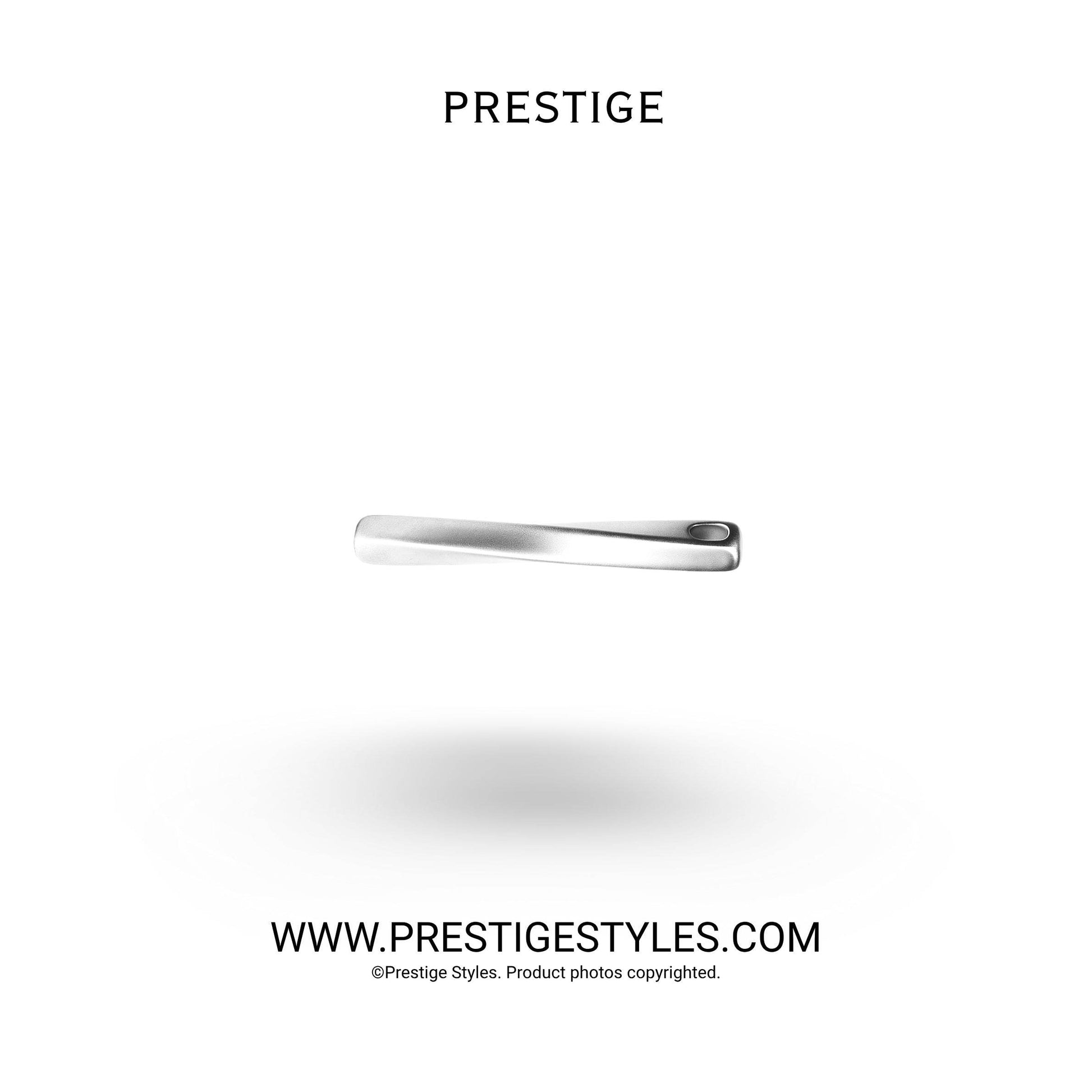 Silver Bar Twisted Pendant with Chain - Prestige Styles