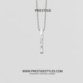 Silver Bar Twisted Pendant with Chain - Prestige Styles - Bangladesh