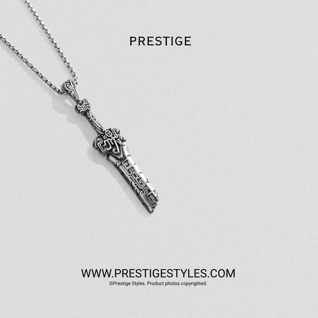 Silver Myth Sword Pendant With Chain - Prestige Styles - Bangladesh