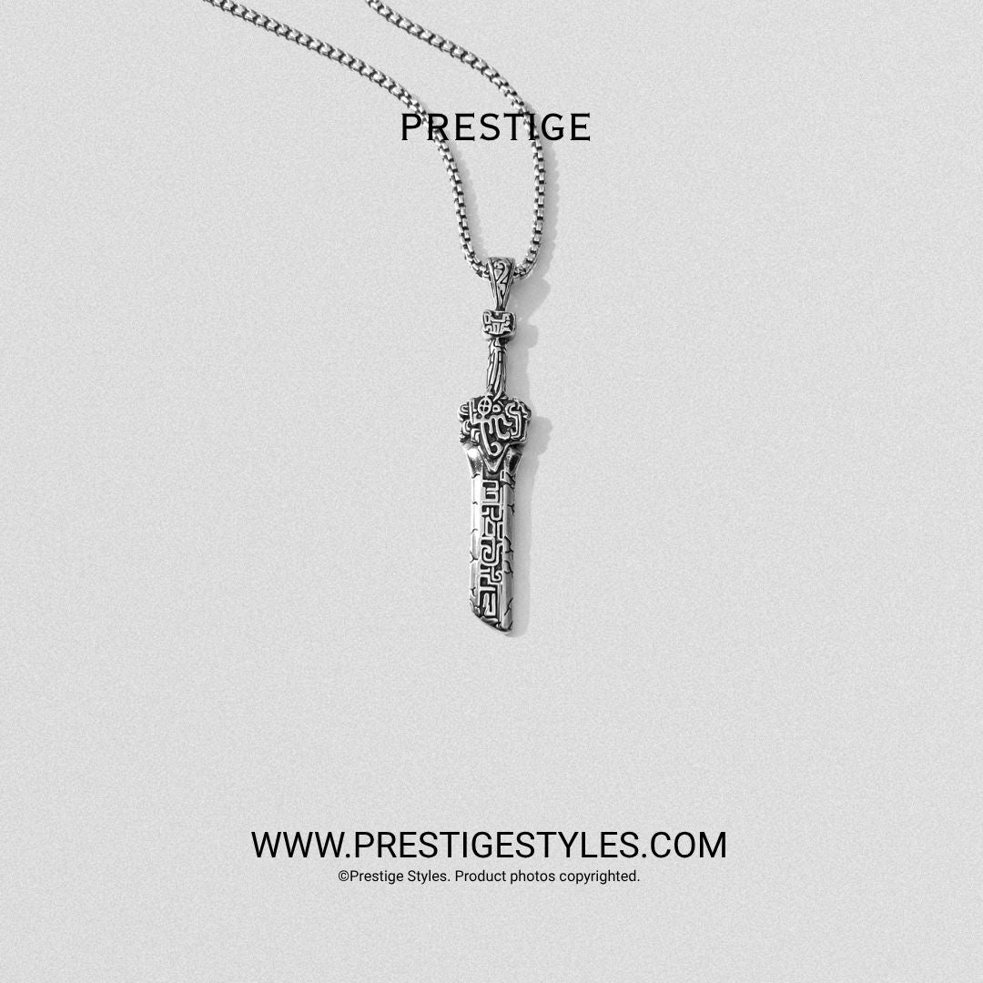 Silver Myth Sword Pendant With Chain - Prestige Styles - Bangladesh
