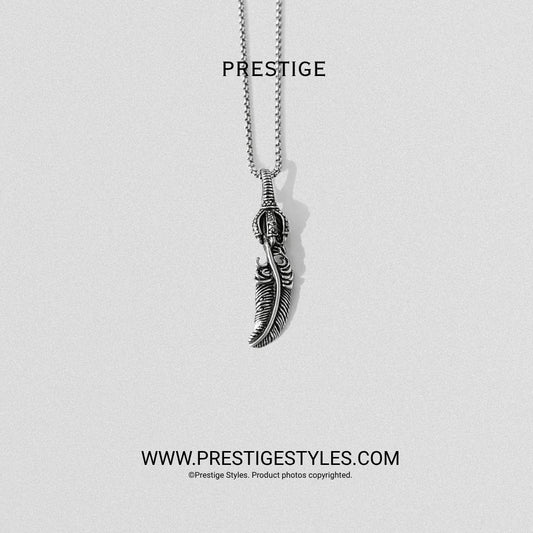 Silver Soul Quill Pendant With Chain - Prestige Styles - Bangladesh