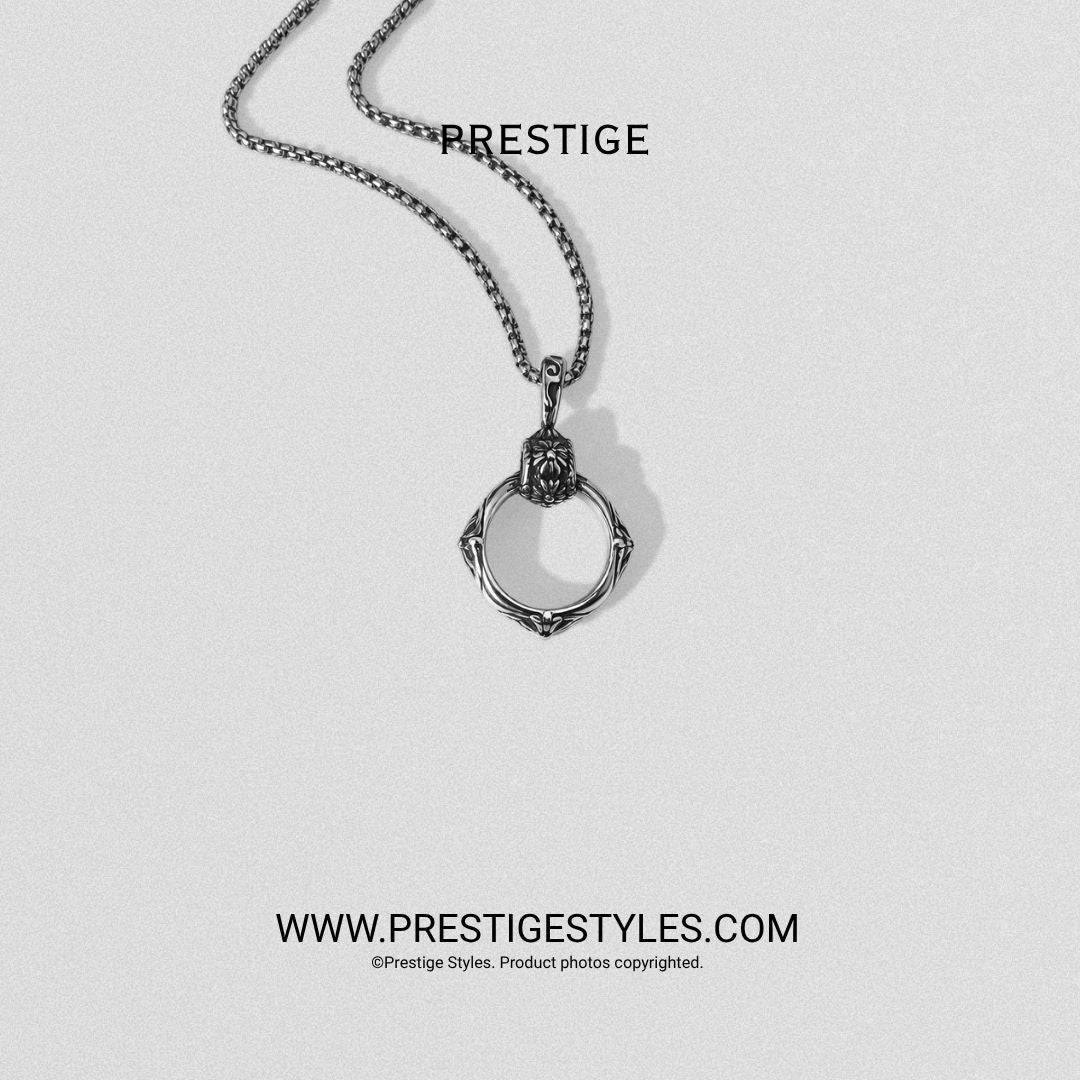 Silver Throne Pendant with Chain - Prestige Styles - Bangladesh