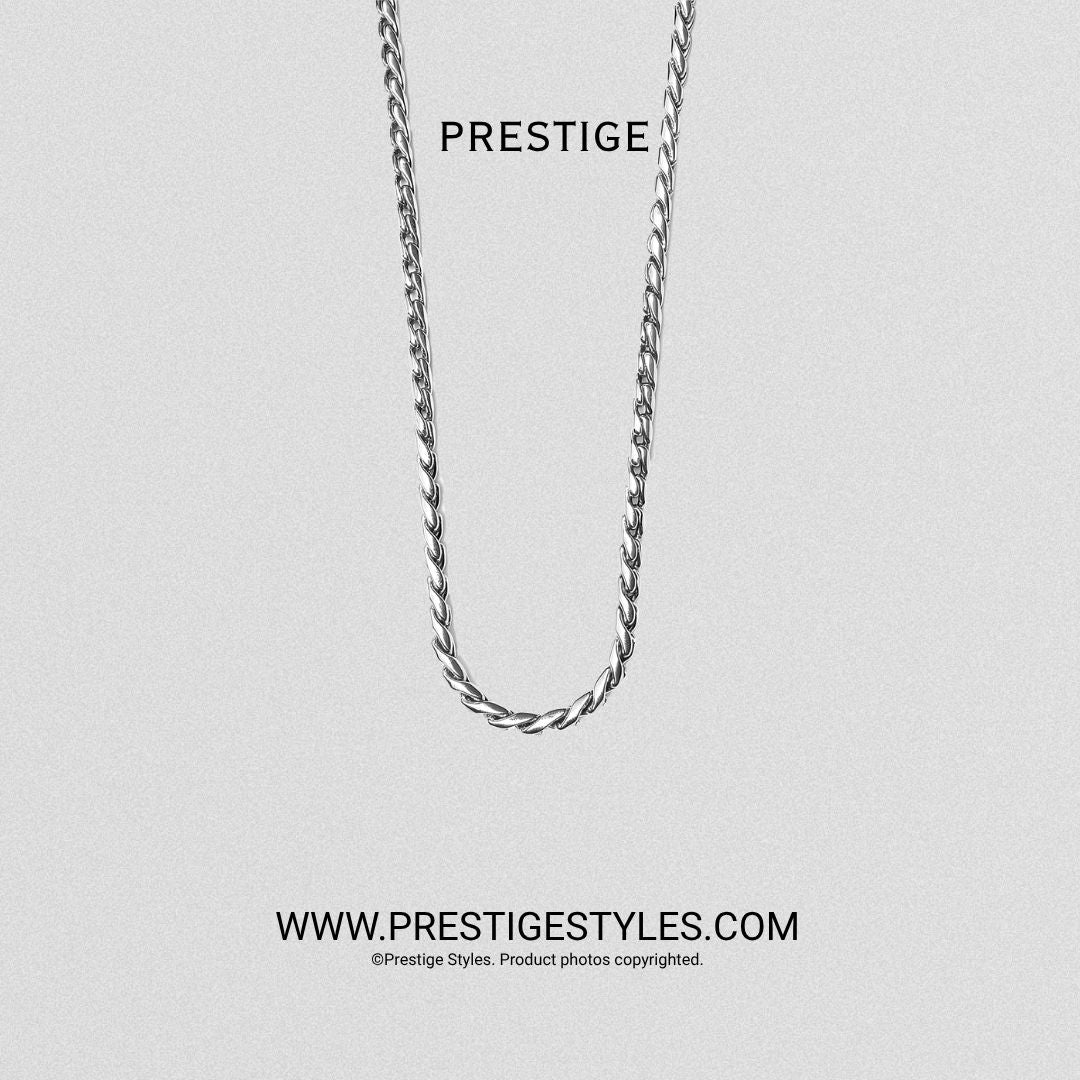 Silver Twisted Knot Chain - Prestige Styles - Bangladesh