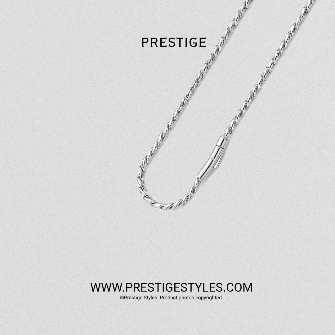 Silver Twisted Knot Chain - Prestige Styles - Bangladesh