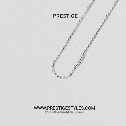 Silver Twisted Knot Chain - Prestige Styles - Bangladesh