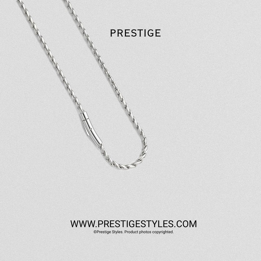 Silver Twisted Knot Chain - Prestige Styles - Bangladesh