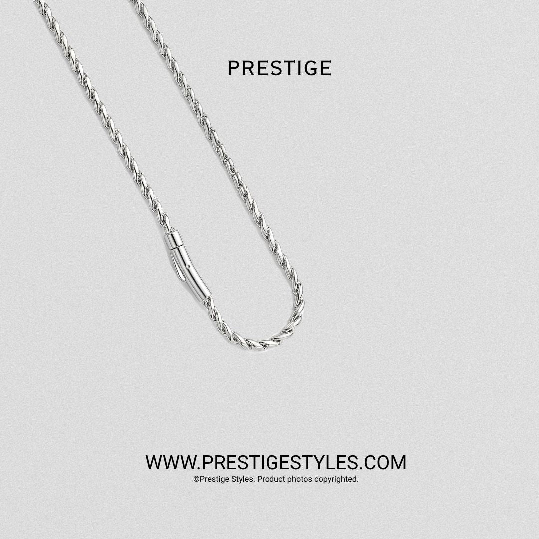 Silver Twisted Knot Chain - Prestige Styles - Bangladesh