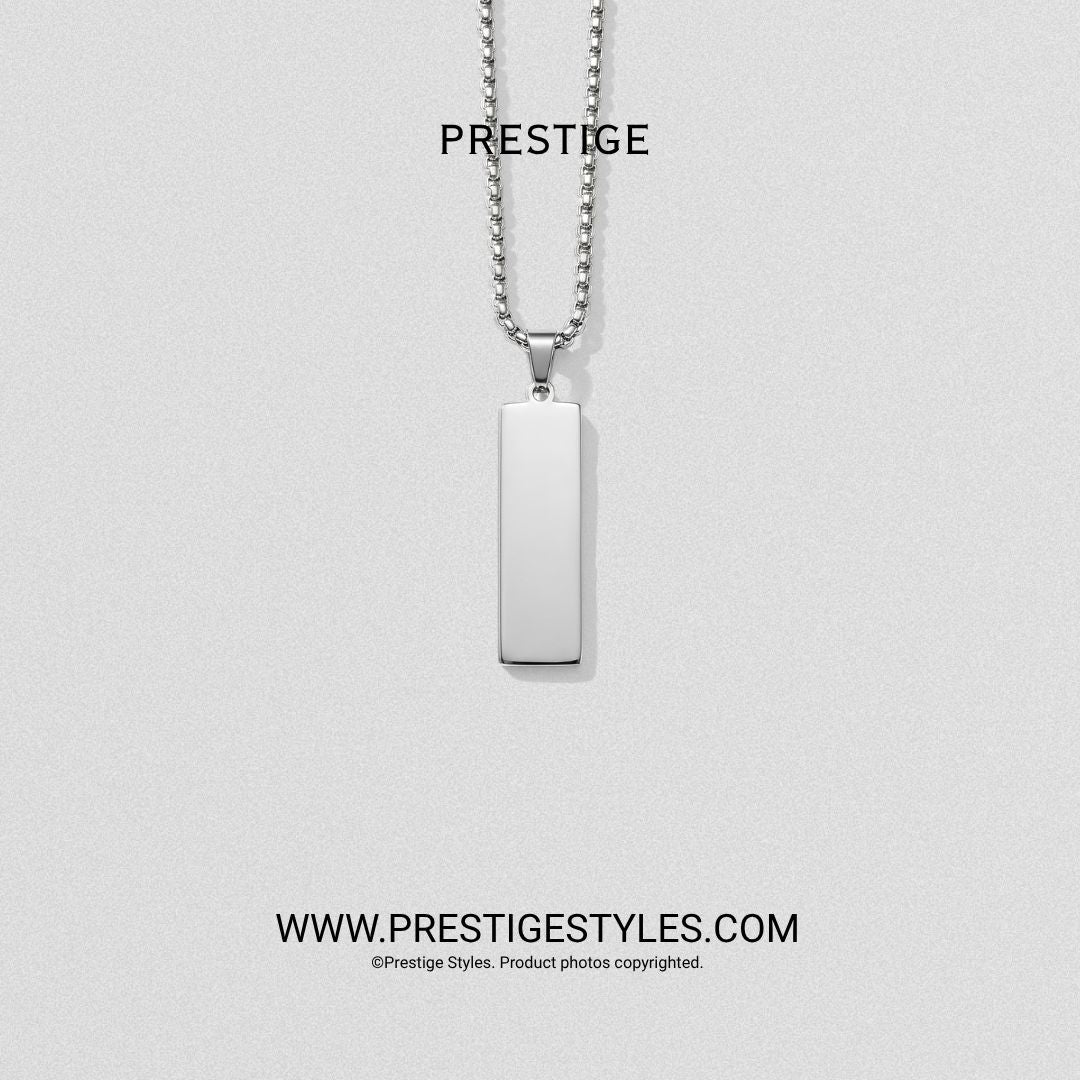 Slate Bar Pendant with chain - Prestige Styles - Bangladesh