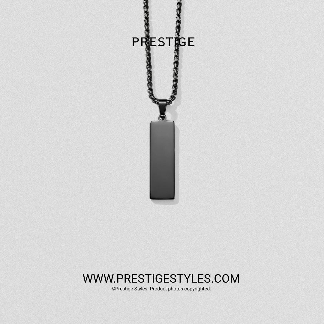 Slate Bar Pendant with chain - Prestige Styles - Bangladesh