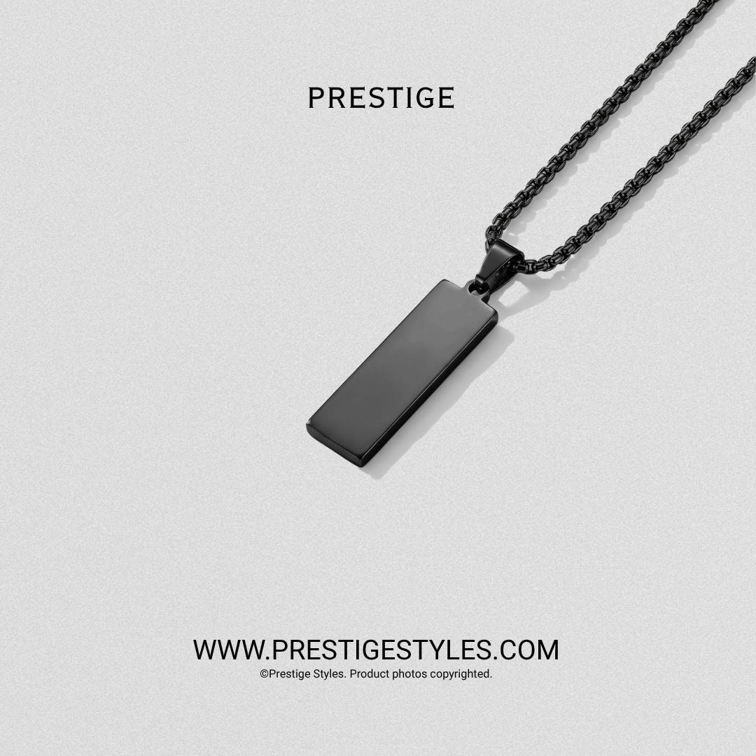 Slate Bar Pendant with chain - Prestige Styles - Bangladesh