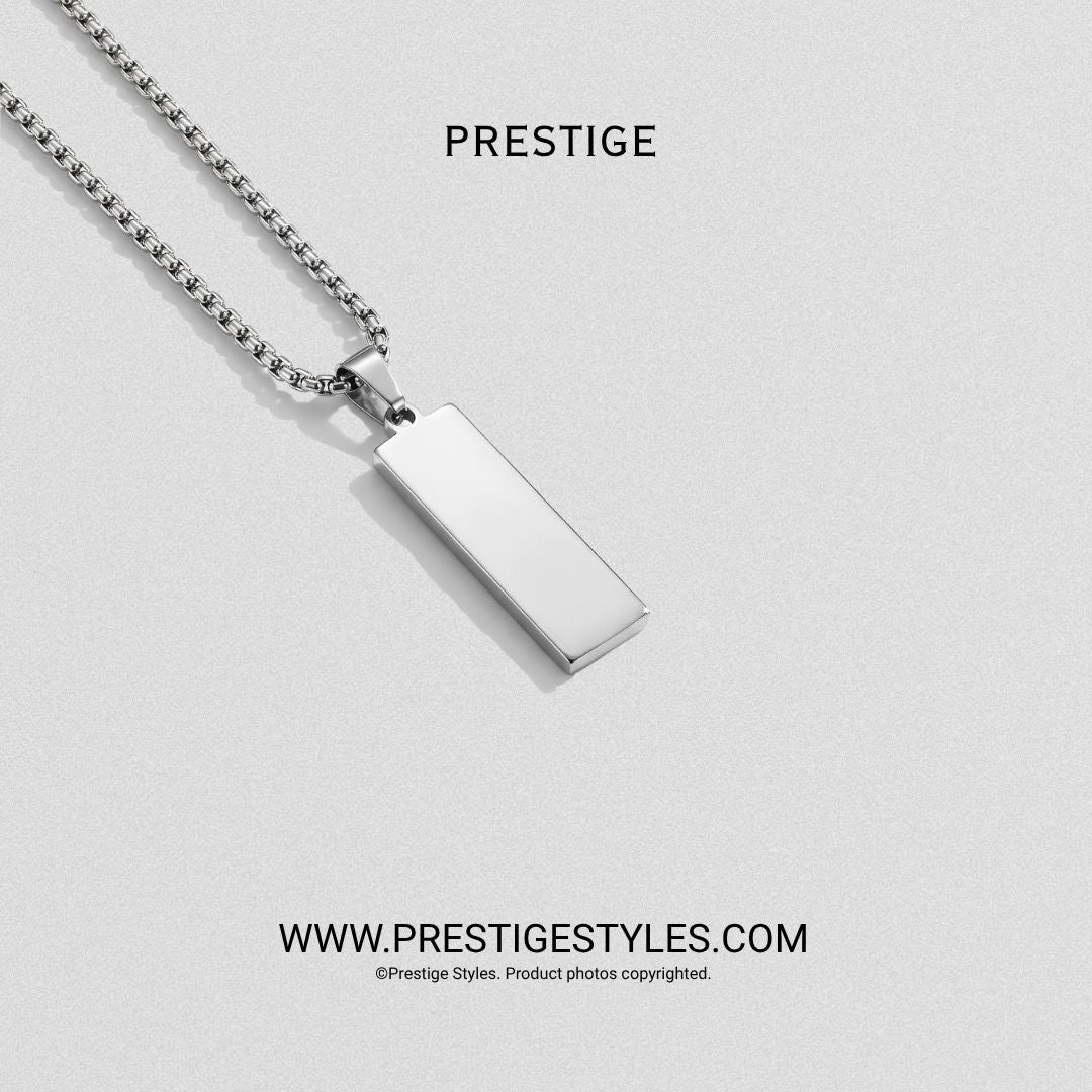 Slate Bar Pendant with chain - Prestige Styles - Bangladesh