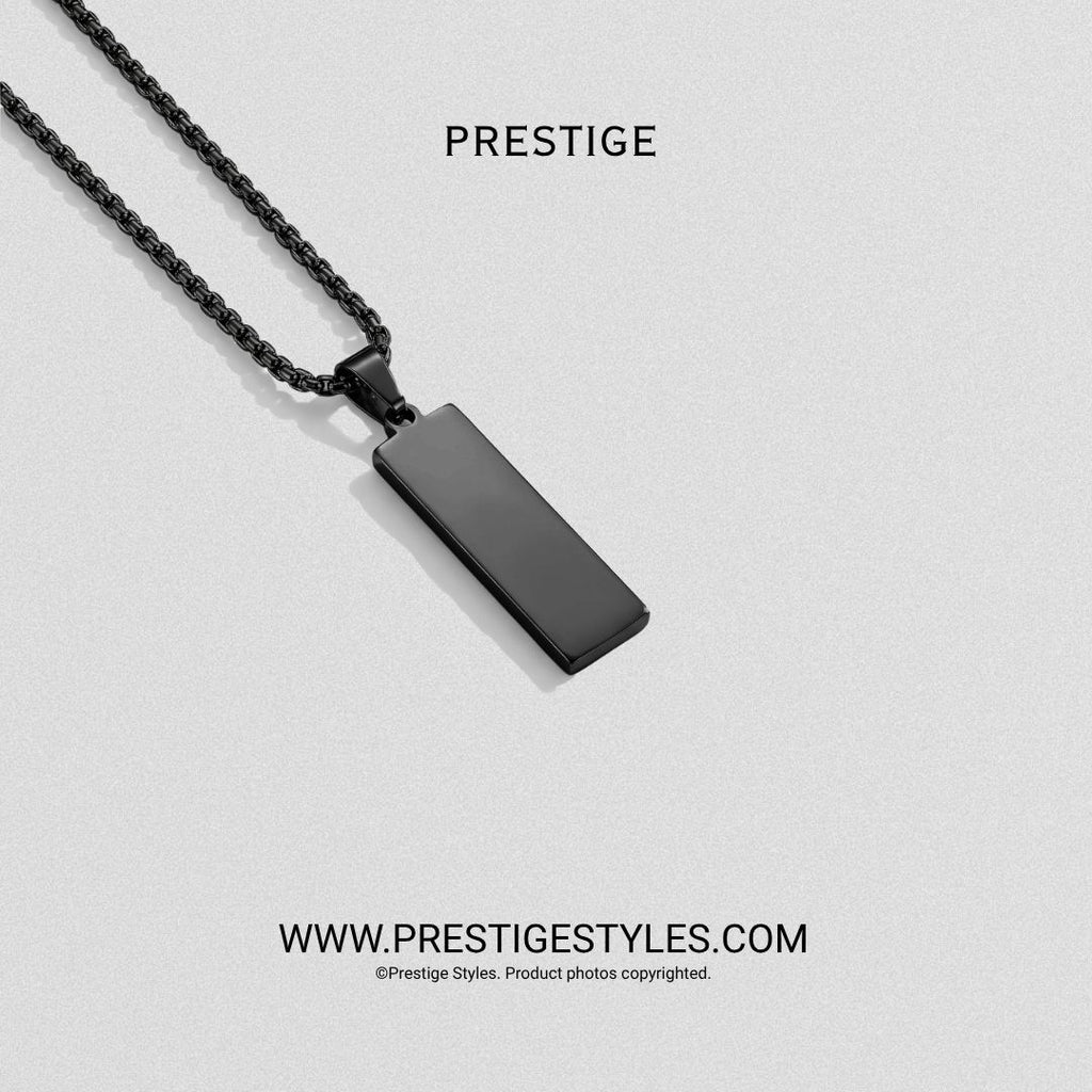 Slate Bar Pendant with chain - Prestige Styles - Bangladesh